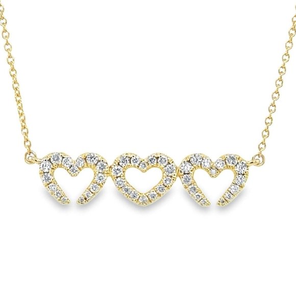 Majesty Heart Shape 14K Diamond Necklace